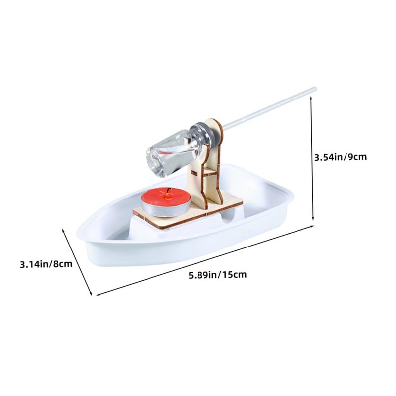 DIY Wooden Boat Model Kit Stem Activity Safe Materials Easy Assembly Display Decor - Image 3