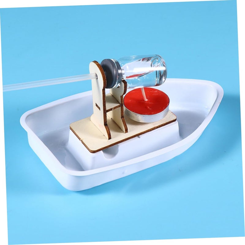 DIY Wooden Boat Model Kit Stem Activity Safe Materials Easy Assembly Display Decor - Image 5