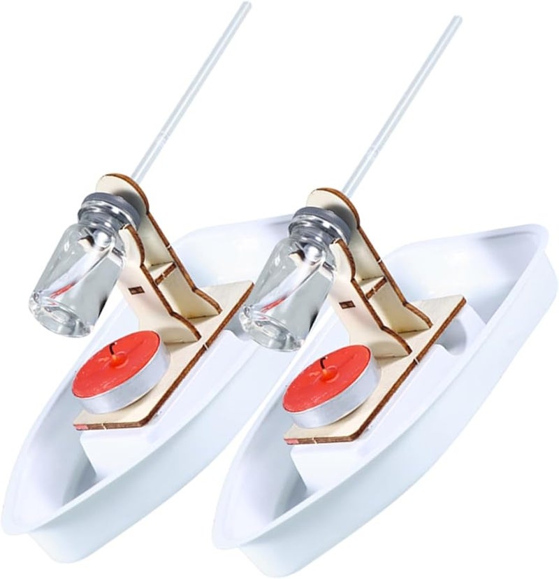 DIY Wooden Boat Model Kit Stem Activity Safe Materials Easy Assembly Display Decor - Image 1