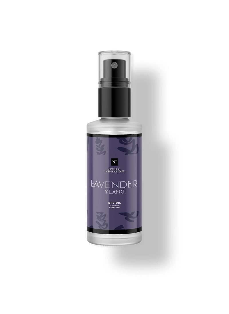 natural inspirations - Natural Inspirations Lavender Ylang Body  Face Dry Oil 4oz - Image 1