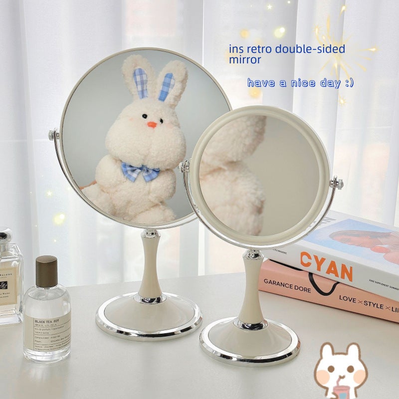 Vanity Mirror: Dual-Sided Triple Magnification - Non-Electric 360° Manual Rotation European Design Mirror for Bedroom, Bathroom and Women’s Grooming - Image 3