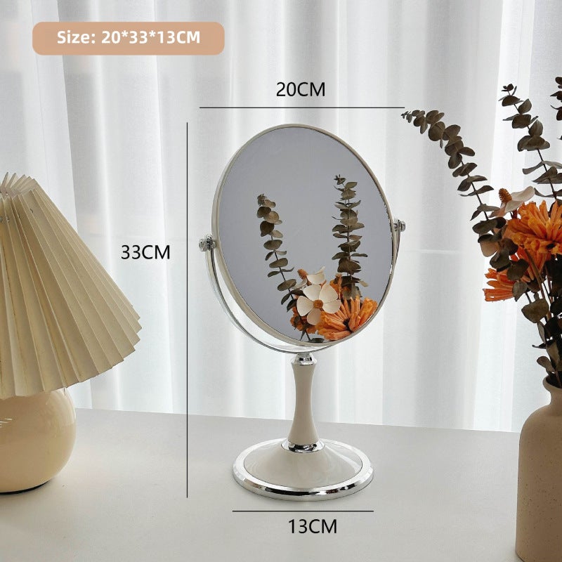 Vanity Mirror: Dual-Sided Triple Magnification - Non-Electric 360° Manual Rotation European Design Mirror for Bedroom, Bathroom and Women’s Grooming - Image 1