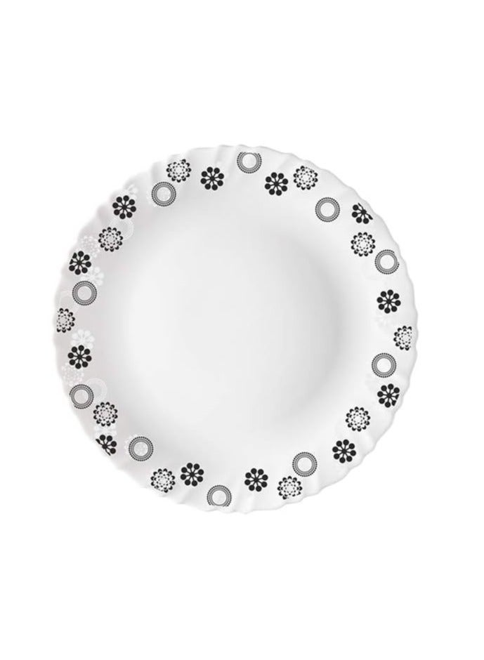 بريتيش شيف طقم عشاء أوبال وير ٣٣ قطعة | آمن للاستخدام في الميكروويف وغسالة الأطباق | طقم عشاء يونيفرس: ٦ أطباق عشاء، ٦ أطباق جانبية، طبق أرز، وعاءان للتقديم، وعاء حساء، ٦ أكواب، ٦ ملاعق - أبيض - Image 2