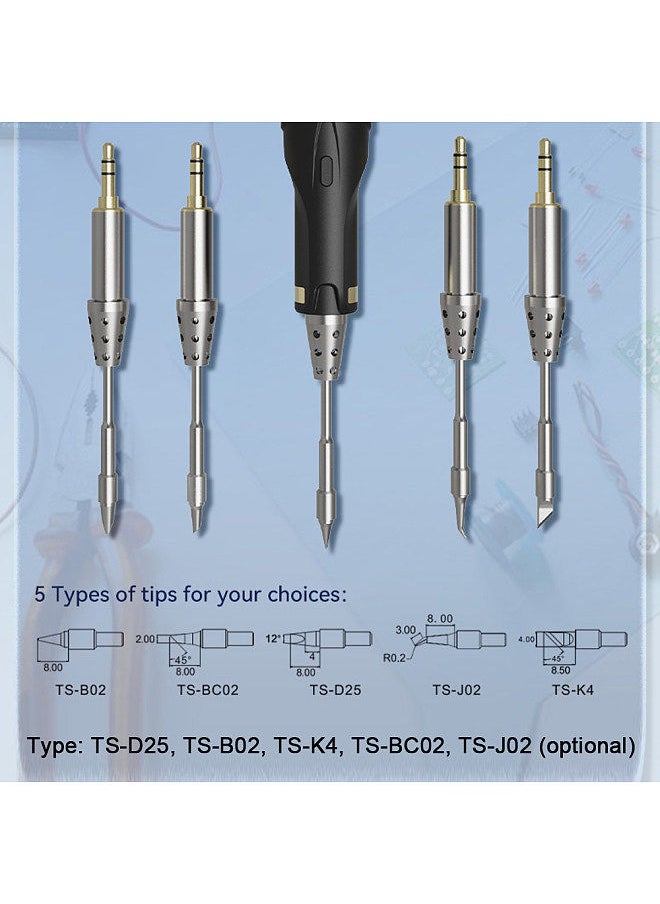 Miniware Digital Soldering Iron Bit Accessoty Internally Heated Type Welding Tips Easy Installation Replacement Heads 5 Types Optional  - Image 2