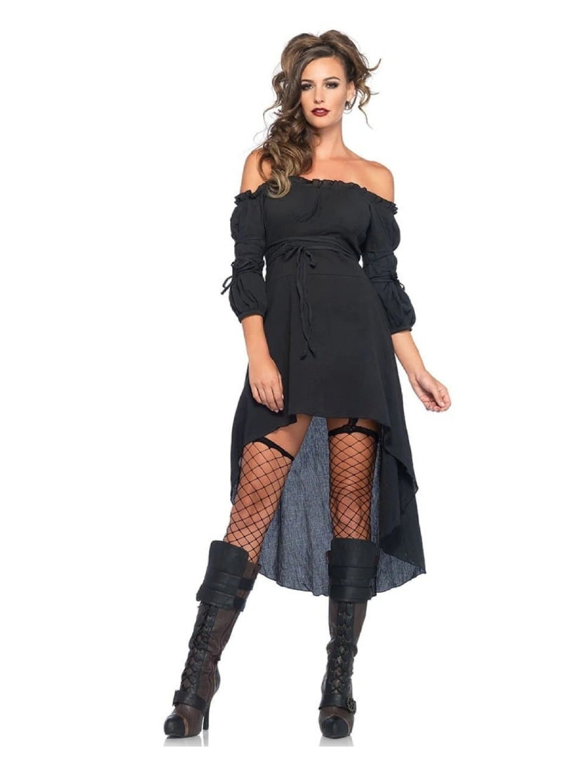 Leg Avenue Leg Avenue Women's High Low Peasant Dress Costume, Multi-colored, One Size 