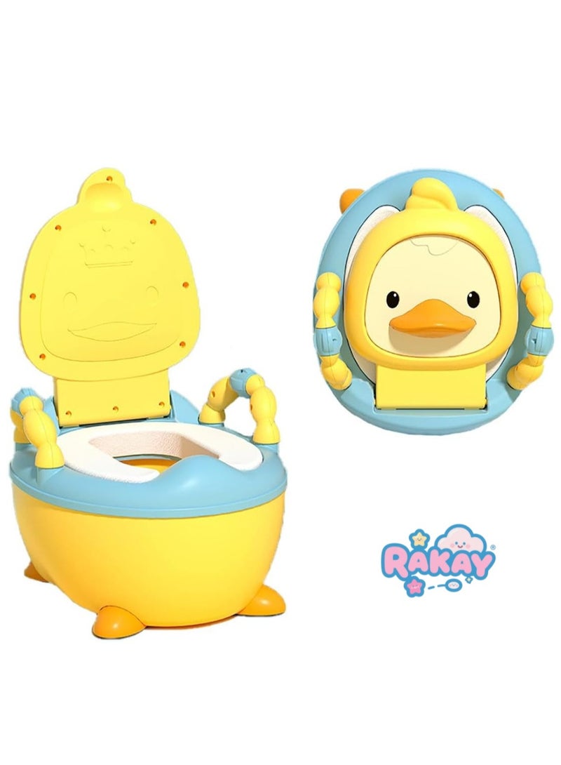 RAKAY Cute Potty with PVC Soft Cushion,Potty Chair,Potty Training,Toilet Potty Training Seat,Potty Training Toilet for Indoor,Easy Clean Drawer Toilet,Suitable for Living Room,Bedroom,Bathroom - Image 1