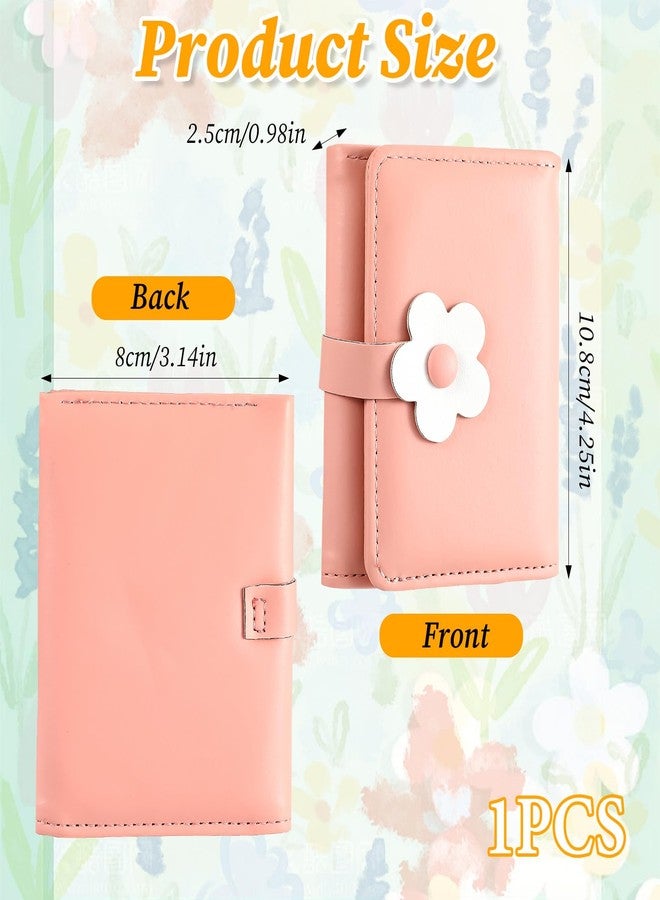 Bruislard Pink Wallet Cute Small Coin Purse Kawaii Flower Card Wallets for Girls Women ID Credit Card Holder - Image 2