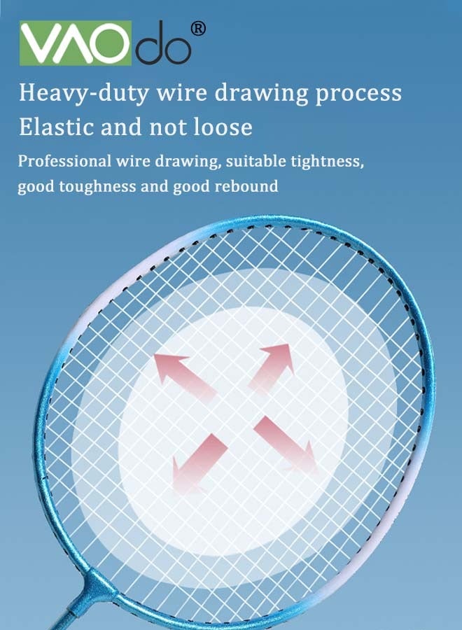 فاو دو مجموعة مضارب تنس الريشة مكونة من قطعتين بما في ذلك حقيبة تنس الريشة و3 مضارب تنس الريشة المرنة للغاية - Image 2