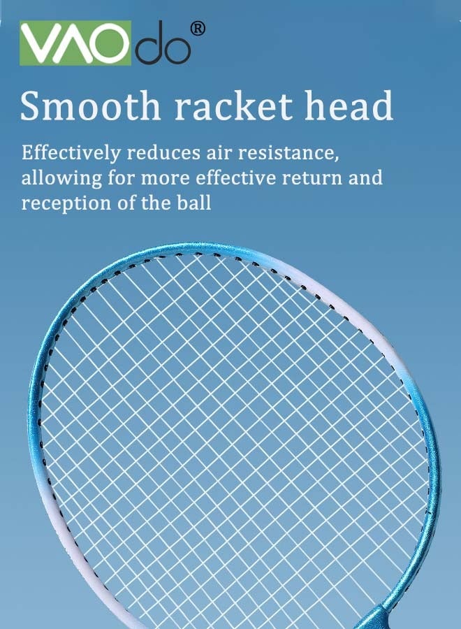 فاو دو مجموعة مضارب تنس الريشة مكونة من قطعتين بما في ذلك حقيبة تنس الريشة و3 مضارب تنس الريشة المرنة للغاية - Image 3