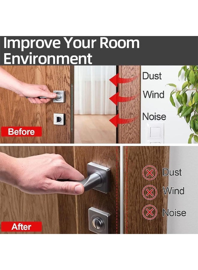 JZS Rubber Weather Stripping D Shape Door Seal Strip, Self-Adhesive Weatherstripping for Windows, Soundproofing, 6M, Brown - Image 4