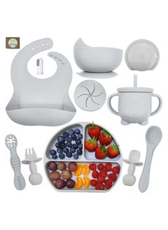 O'doe Baby Led Weaning Feeding Supplies for Toddlers, O'doe Baby Feeding Set | Suction Silicone Baby Bowl-Self Eating Utensils Set with Spoons, Bibs, Toddlers Spoon Set | Plate Kit | Set of 11  - Image 1