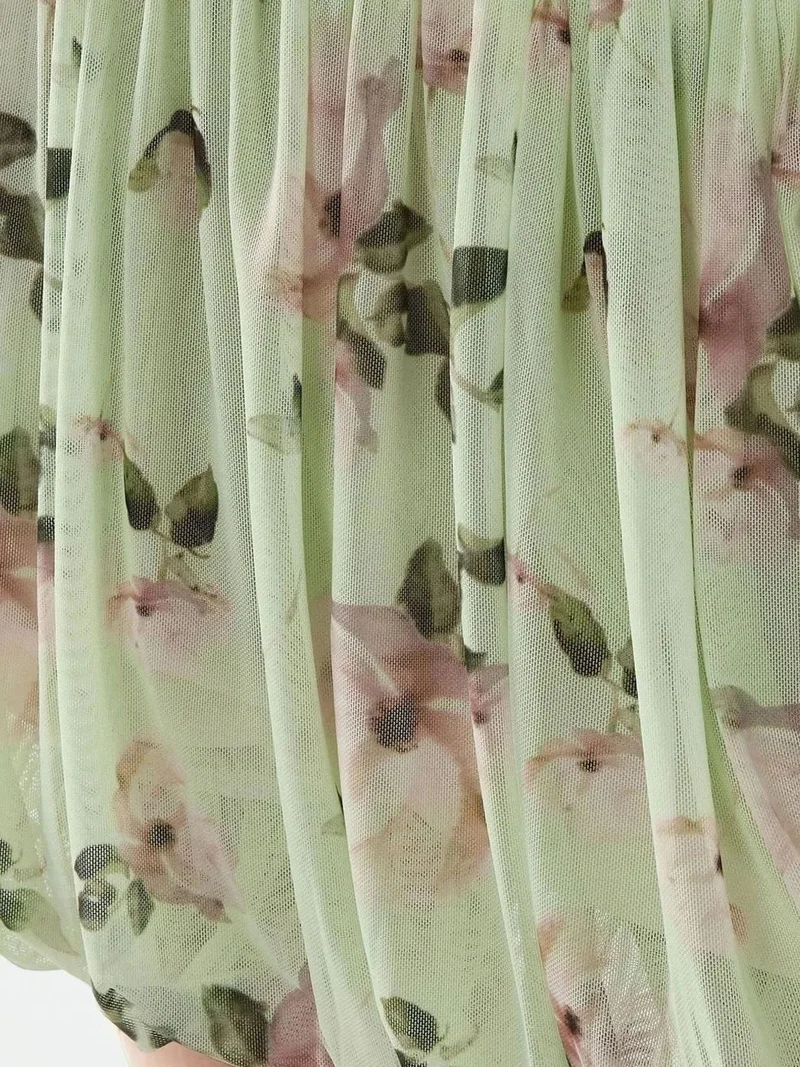 زوبعة تنورة بالون صغيرة بطبعة زهور