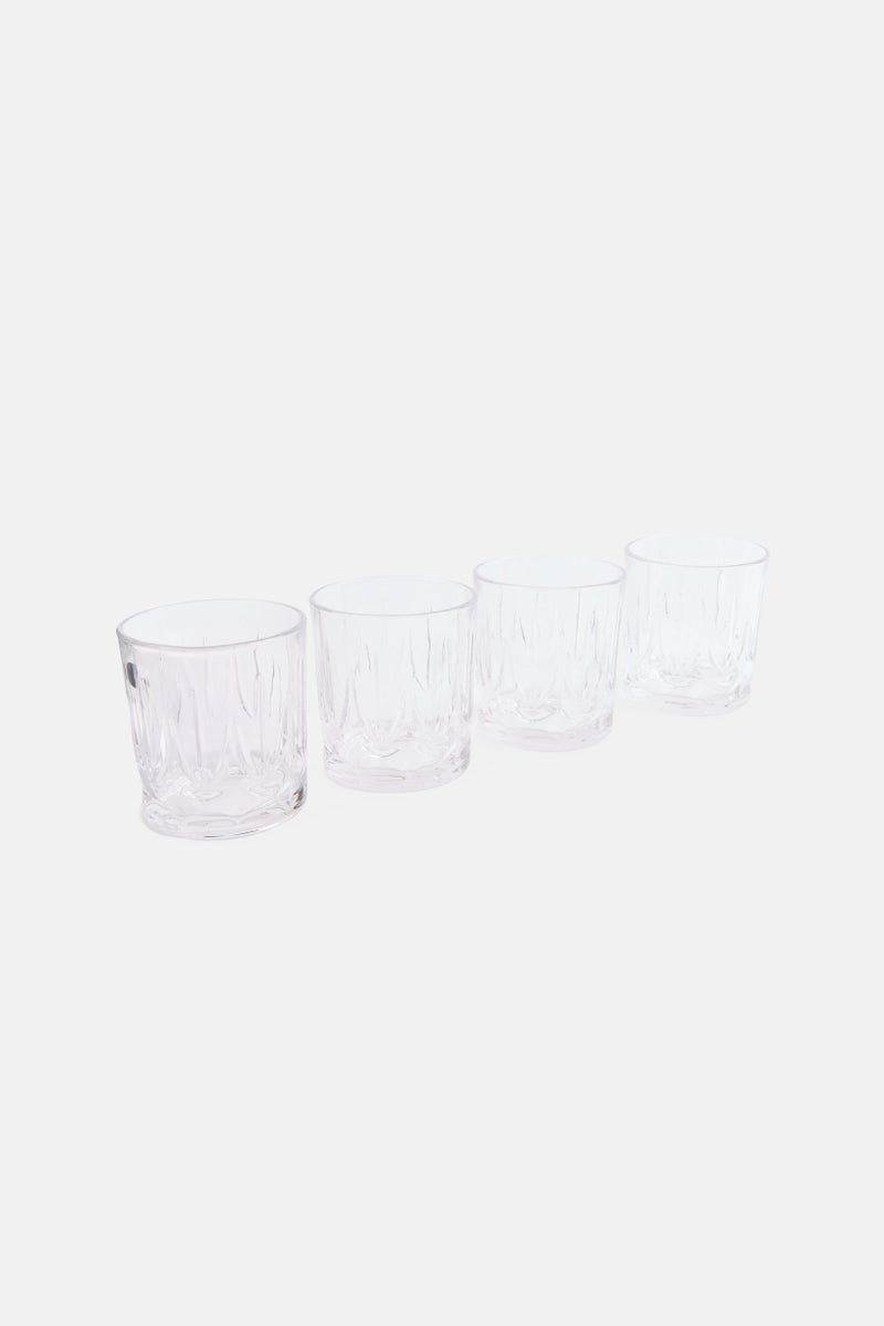 Gourmet Home 4Pcs Dof Cut Glass 332ml, Trasnparent  - Image 3
