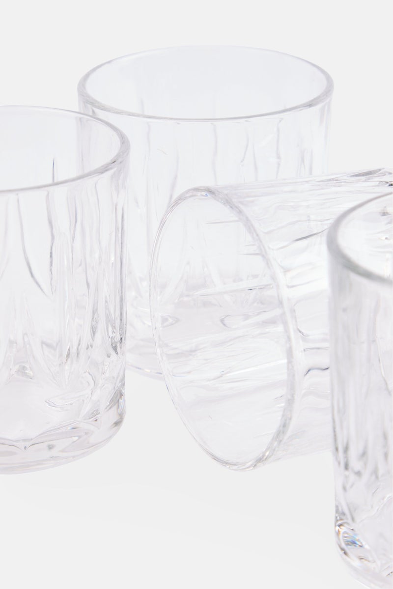 Gourmet Home 4Pcs Dof Cut Glass 332ml, Trasnparent  - Image 2