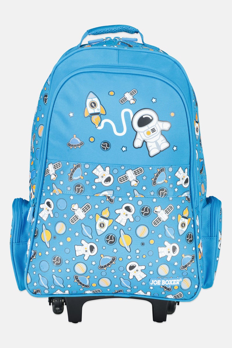 Joe Boxer Kids Boy Graphic Print Trolley Backpack, Multicolor - Image 1