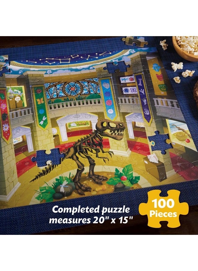 Peaceable Kingdom Museum at Midnight - 100-Pc. Seek & Find Glow Puzzle for Kids Ages 6 & Up - Included Blacklight Reveals Hidden Items - Great for Home or Classrooms - Image 3