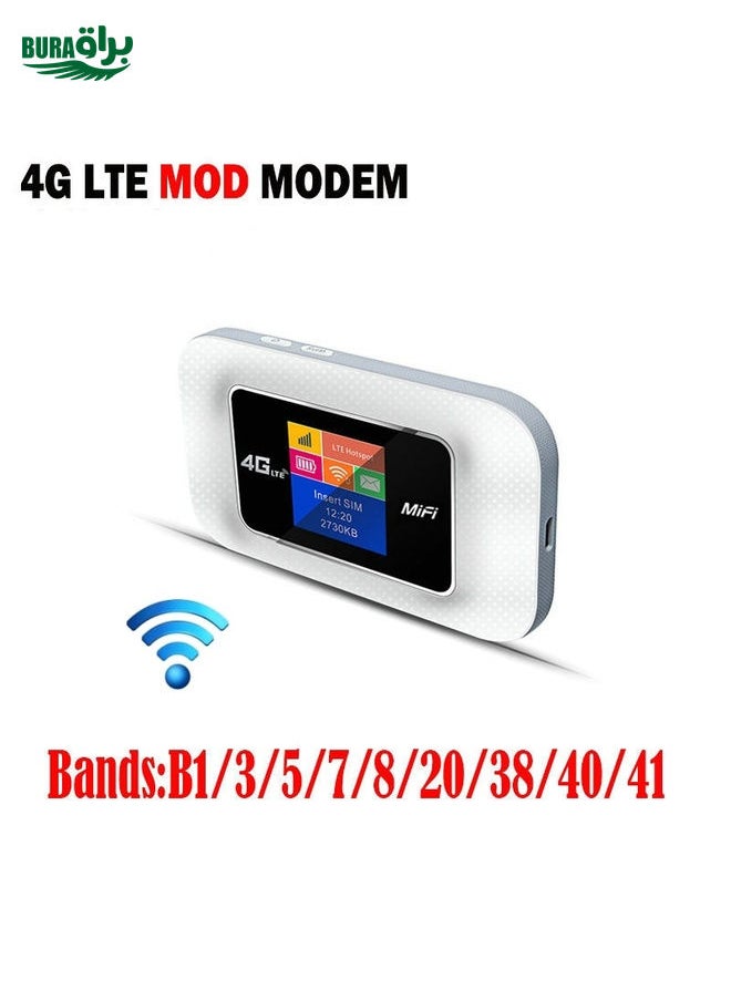 BURAQ - D921 4G Portable Plug-In Card Router Support Malay MOD Modem Portable WIFI Wireless Hotspot(White) - Image 1