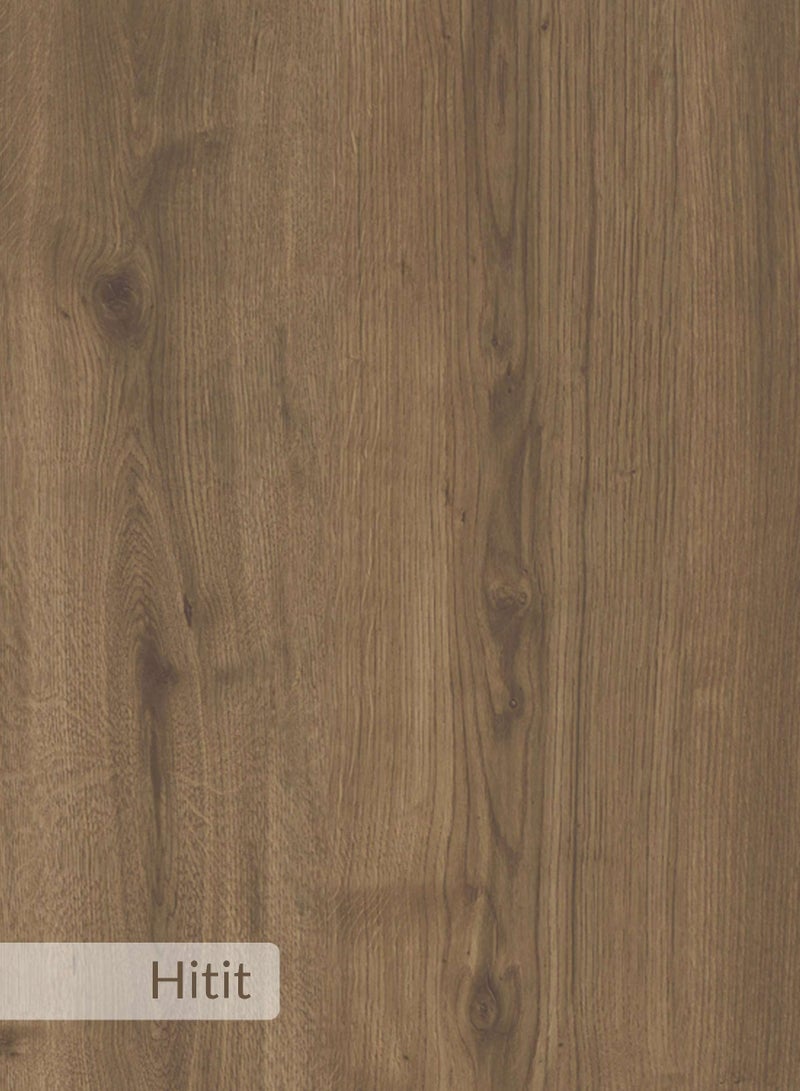 Mourah Home طاولة تلفزيون زاوية حديثة من ثاليس تصلح للتلفزيونات حتى 43 بوصة | طاولة تلفزيون موفرة للمساحة مع تخزين | 110X36X45 سم | بني - Image 3