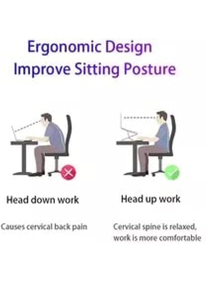erorex Adjustable Laptop Stand Portable Aluminum Laptop Riser Laptop Holder For Desk Foldable Ventilated Cooling Computer Support Stand For Macbook Pro Air Hp Sony Dell Notebook Stand And More.  - Image 2