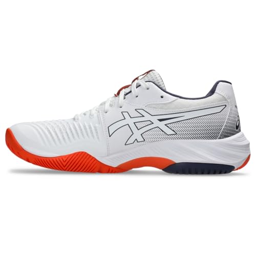 asics أحذية الكرة الطائرة ASICS للرجال Netburner Ballistic FlyteFoam 3، 6.5، أبيض/ضباب إنديغو - Image 4