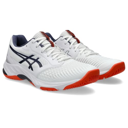 asics أحذية الكرة الطائرة ASICS للرجال Netburner Ballistic FlyteFoam 3، 6.5، أبيض/ضباب إنديغو - Image 2