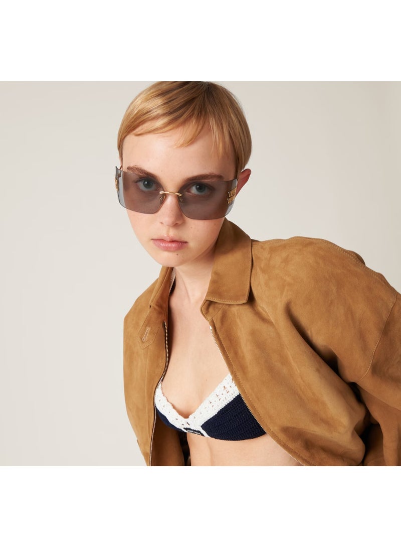 Miu Miu Ltalian-made Miu Miu oval luxury cycling sunglasses for women - Image 3