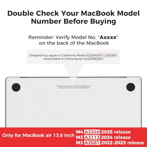 iCasso for M4 MacBook Air 13 inch Case 2025 2024-2022 M3 M2 Model A 3240 A3113 A2681, Sturdy Protective Hard Shell Case for Mac Air 13.6", Keyboard Cover + Screen Protector,Parrot Green - Image 2