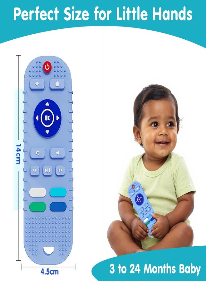 Kidology Silicone Remote Teether for Baby, Remote Teether for 3+ Months and 6 to 12 Months Kids, Teething Toy Chewable Colour & Shape Recognition (Blue) - Image 2