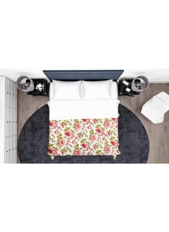 Elan Elan Dreams Fallalen Reversible Double Bed Dohar Quilt Comforter Blanket Lightweight All Weather (Pink Floral 01)  - Image 1