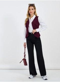 Styli Corduroy V Neck Waistcoat  - Image 2