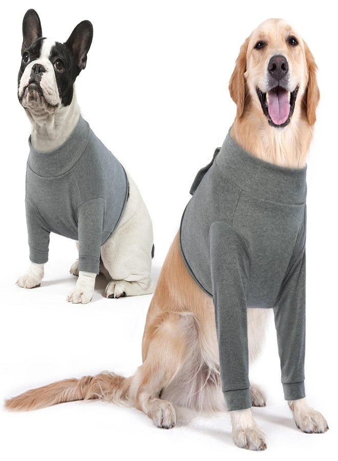 IDOMIK Dog Recovery Suit, Dog Surgery Recovery Suit Front Legs, Comfy Joint Leg Sleeves After Surgery, Elbow Braces Protector for Leg Injuries & Joint Pain, Cone Collar Alternatives,Grey,M - Image 1