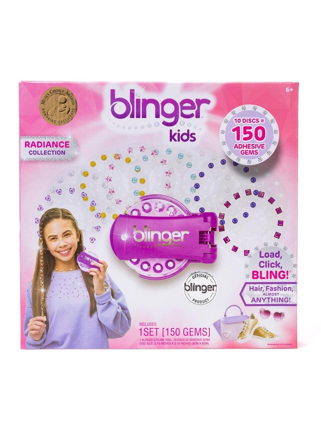 Blinger blinger Radiance Collection Starter Kit | 150 Rhinestones | Hair Styling Tool | Hair-Safe - Bling In Brush Out - Image 1