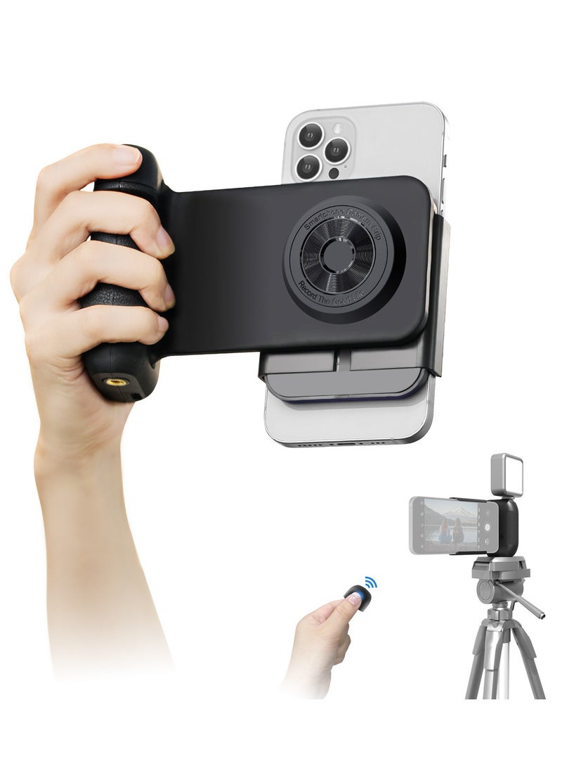 General New mobile phone camera aid Bluetooth remote control comfortable camera handle rotatable bracket (black)  - Image 5