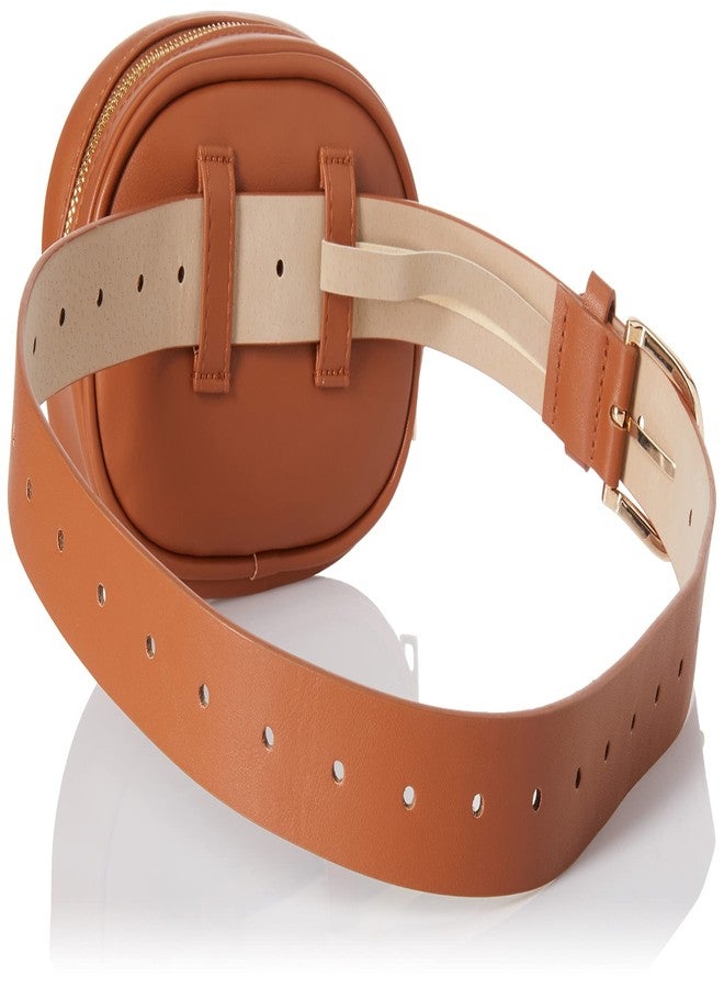 Steve Madden Basket Weave Belt Bag, Cognac, M - Image 2