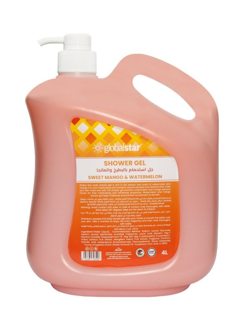globalstar Globalstar Sweet Mango & Watermelon Shower Gel 4L 