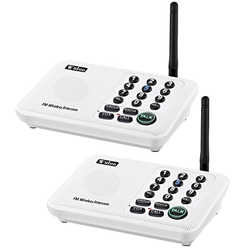 Wuloo Intercoms Wireless for Home 5280 Feet Range 10 Channel 3 Code, Wireless Intercom System for Home House Business Office, Room to Room Intercom, Home Communication System (2 Units Set, White) - Image 1