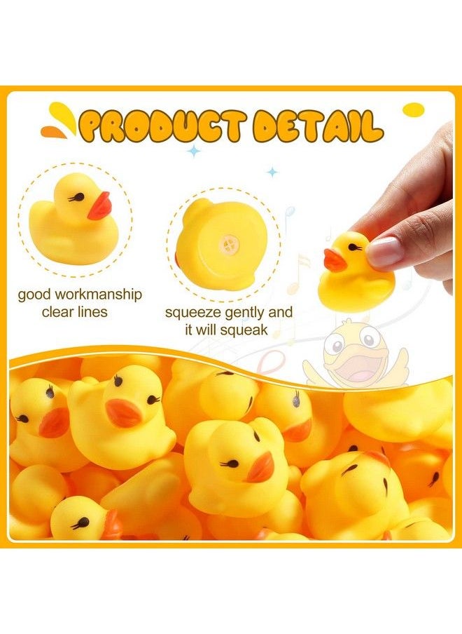 Zhanmai - 300 Pcs Rubber Ducks Bath Toy Float Squeak Mini Yellow Ducks Tiny Baby Shower Rubber Ducks Preschool Bathtub Toy Pool Toy For Party Supplies Shower Birthday Yellow (1.57 X 1.57 X 1.18 Inch) - Image 1