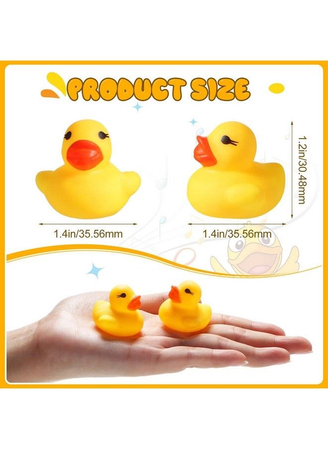 Zhanmai - 300 Pcs Rubber Ducks Bath Toy Float Squeak Mini Yellow Ducks Tiny Baby Shower Rubber Ducks Preschool Bathtub Toy Pool Toy For Party Supplies Shower Birthday Yellow (1.57 X 1.57 X 1.18 Inch) - Image 1