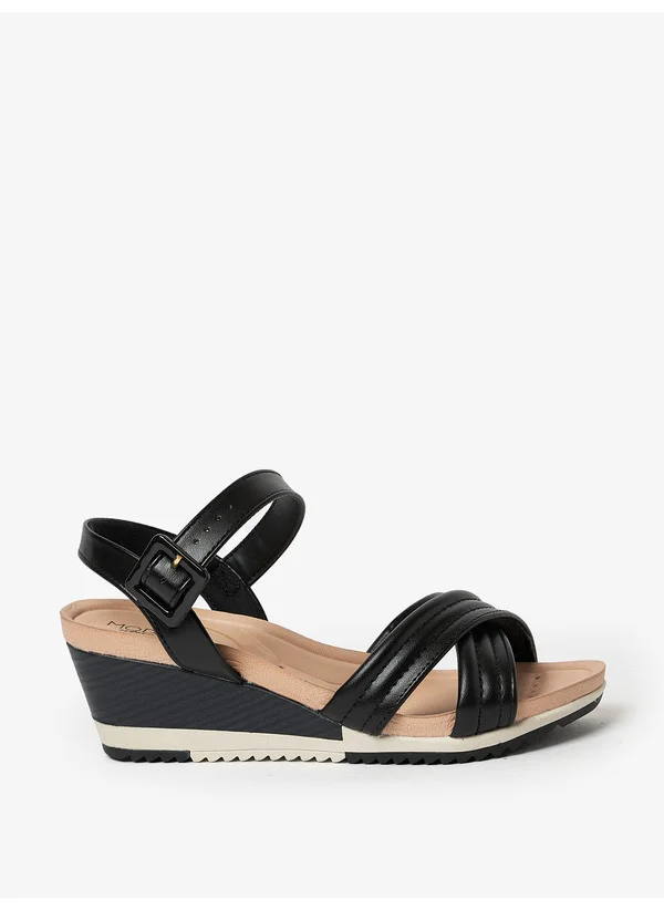 مودار Modare Ladies Wedge Sandals Black | Made In Brazil