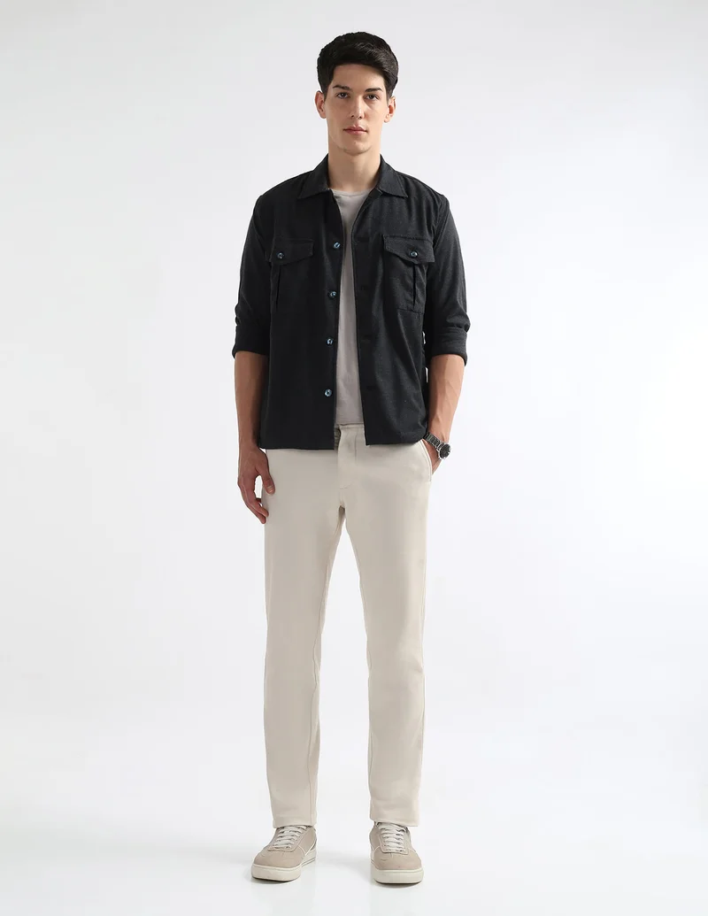 Arrow Dark Grey Twill Outdoor Shirt for Men | Best Price UAE