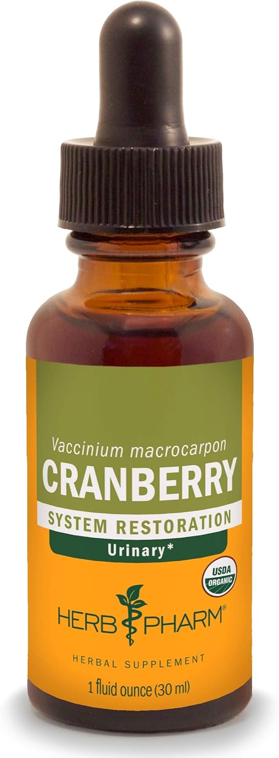 HERB PHARM مستخلص سائل من التوت البري العضوي المعتمد من هيرب فارم لدعم الجهاز البولي 1 أونصة - Image 1