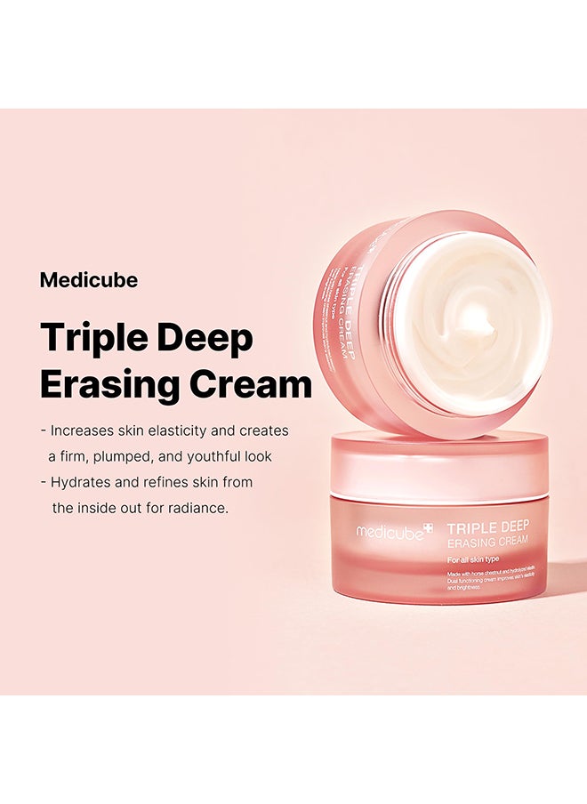 Medicube Triple Collagen Cream - Hydrating & Firming Moisturizer with Hyaluronic Acid, Premium Elastin, Shea Butter - Wrinkle Care & Boosts Elasticity - Korean Skincare  - Image 2