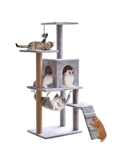 Cat Tree Multi-Level Kitten Play House with Scratching Posts