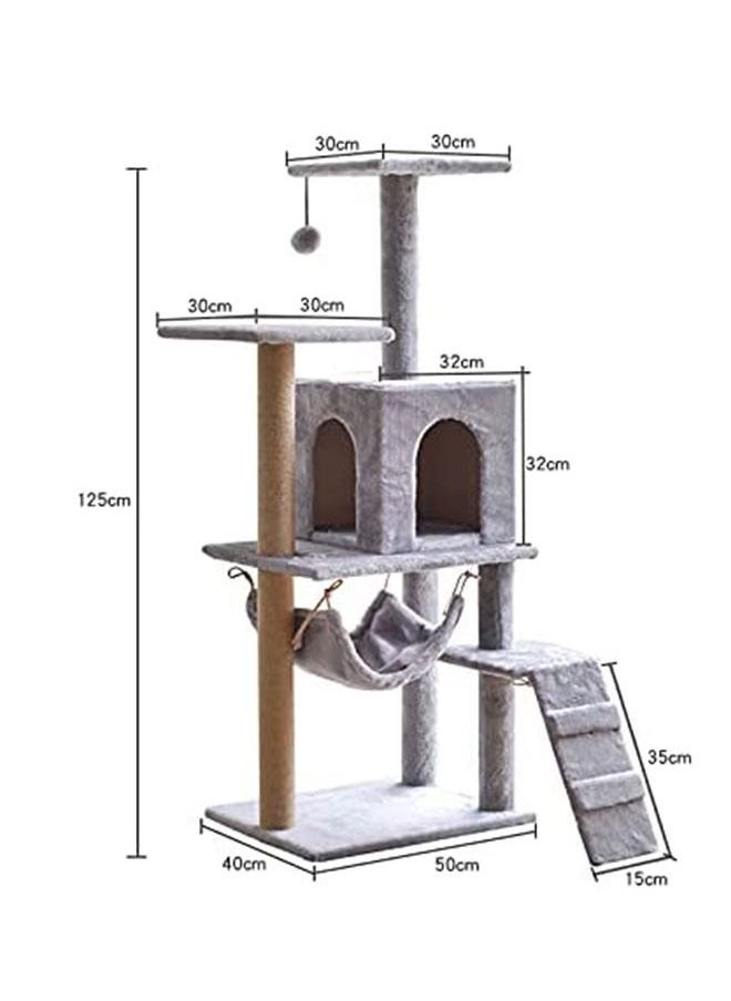 Generic - Cat Tree Multi-Level Kitten Play House with Scratching Posts - Image 1