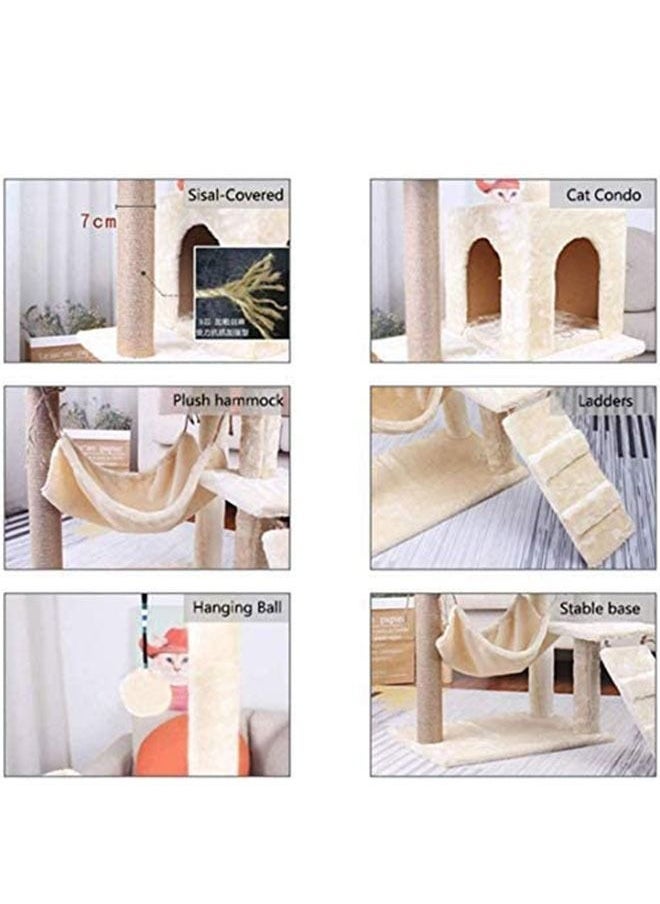 Generic - Cat Tree Multi-Level Kitten Play House with Scratching Posts - Image 1
