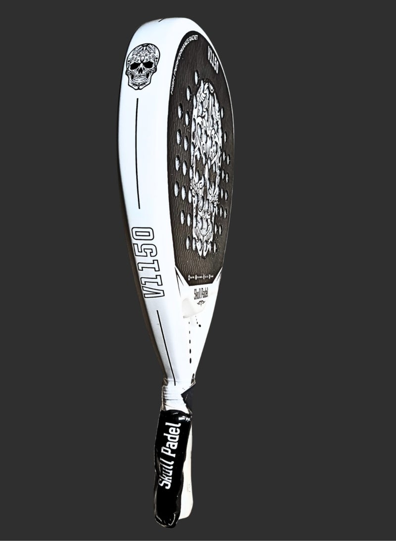 Skull Padel V1150 WHITE 12K CARBON | For Advanced Players - Image 3
