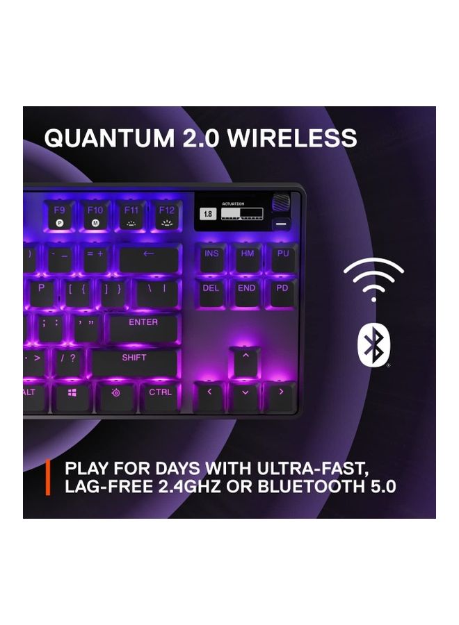 SteelSeries Apex Pro TKL Wireless Mechanical Keyboard (2023), OmniPoint Switches, Adjustable Actuation, With RGB Backlighting, OLED Smart Display, Full Key, USB Type C, English Layout, Black | 64865 - Image 5