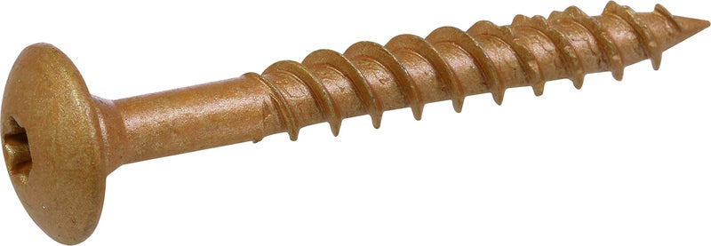 Power Pro 47872 Lag Screws 14 x 112 Star Drive Construction Lag Screws Rust Resistant Ceramic Coated Bronze 5lb Tub 375 pcs
