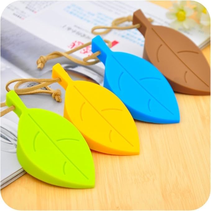 Clickswift Decorative LeafShaped Door Stopper with Rope NonSlip Wedges for NonSlip Kids Rooms Home Office Workplaces Set of 4 Multicolour - Image 2