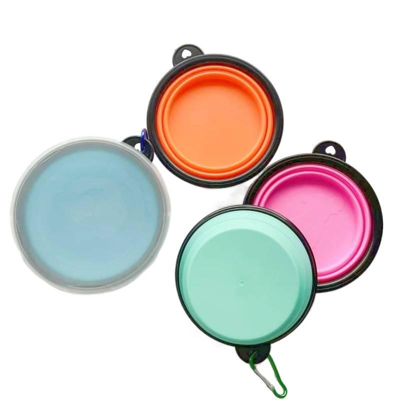 Portable Silicone Pet Bowl with Collapsible Design 350 ml Portable Travel and Silicone Build for dogs cats travel walks and outdoor feeding Green finish Routine Use - Image 2
